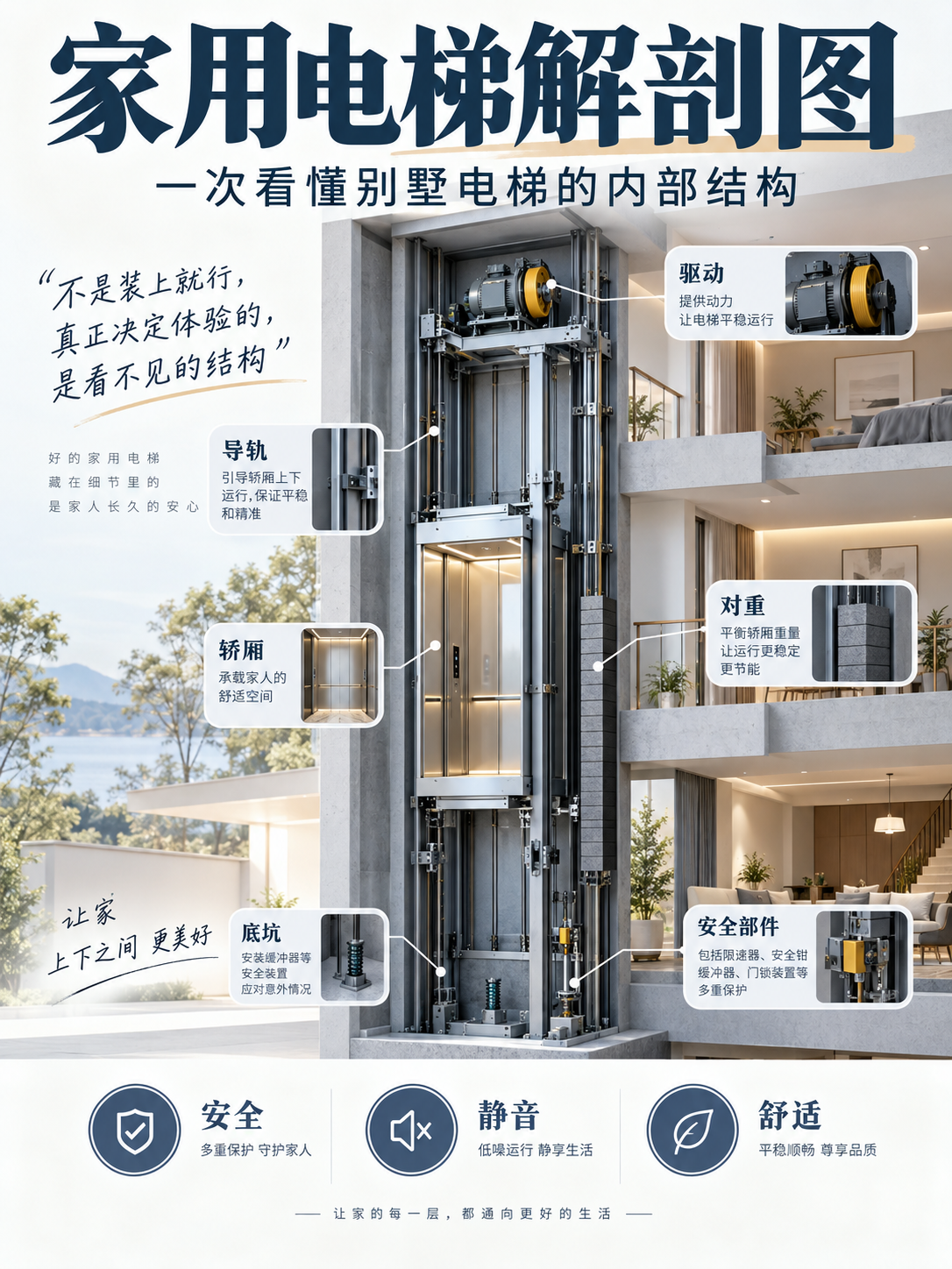 儋州家用电梯里面到底藏了什么？一张图拆给你看
